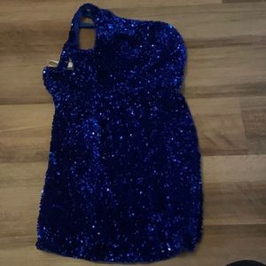 Blue sparkly homecoming dress
